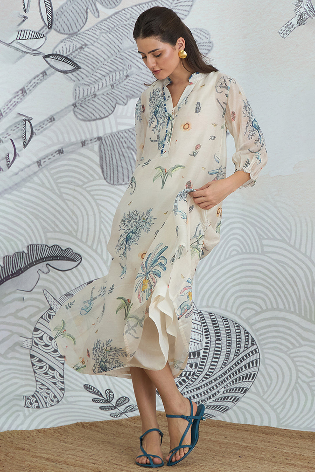 JUNGLE FRILL DRESS