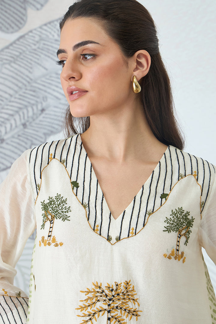 Mountain Embroidery Kurta Set