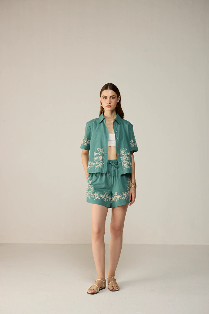 Malibu Crop Shirt Co-ord Set