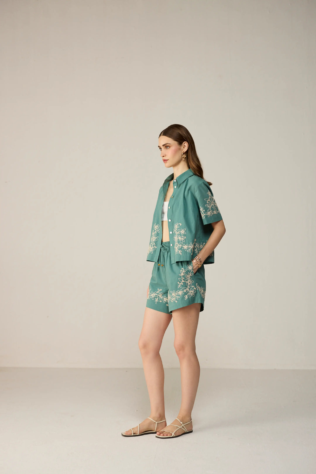 Malibu Crop Shirt Co-ord Set