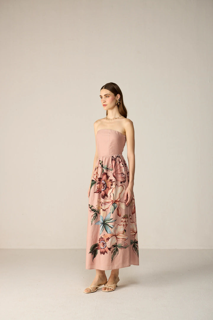 Orelia Midi Dress Pink