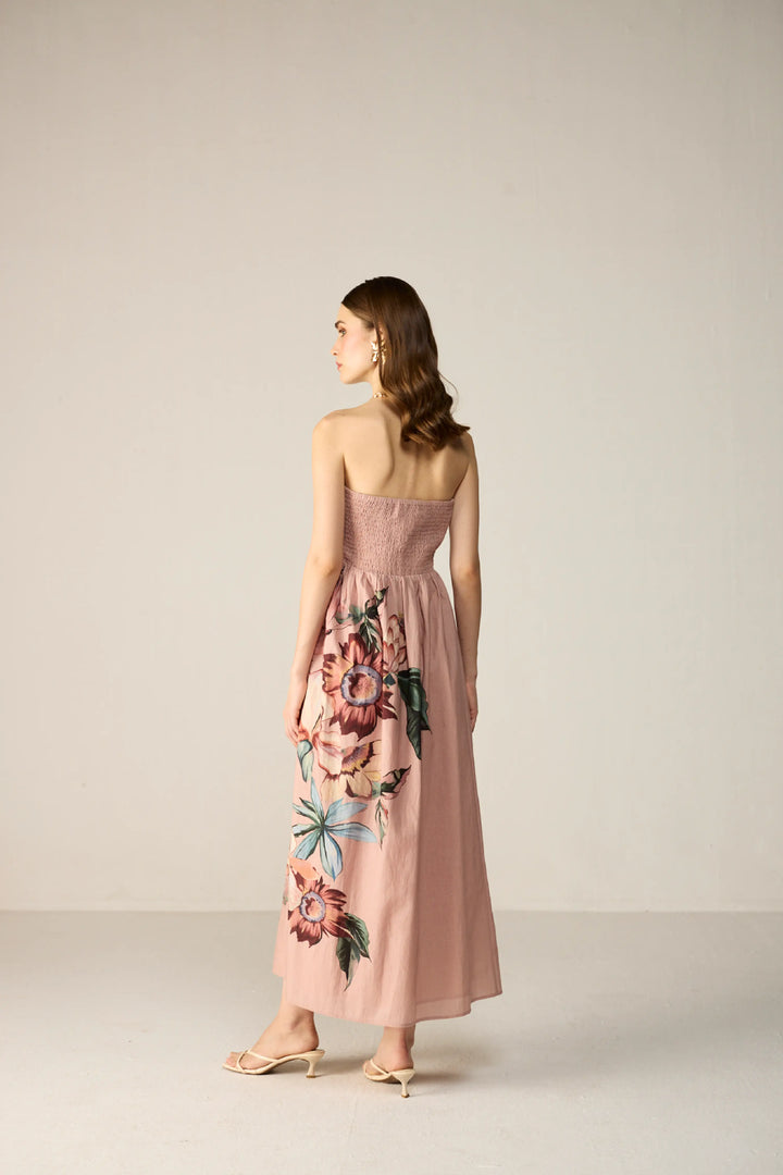 Orelia Midi Dress Pink
