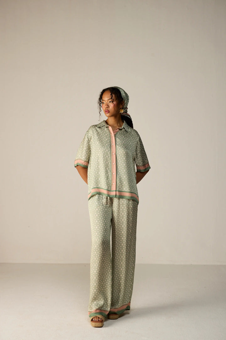 Noah Shirt Co-ord Set Green