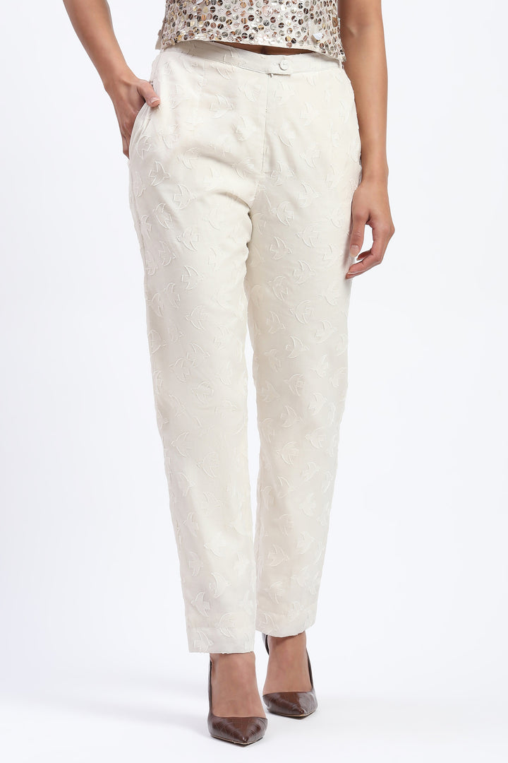 Bird Cutwork Trouser