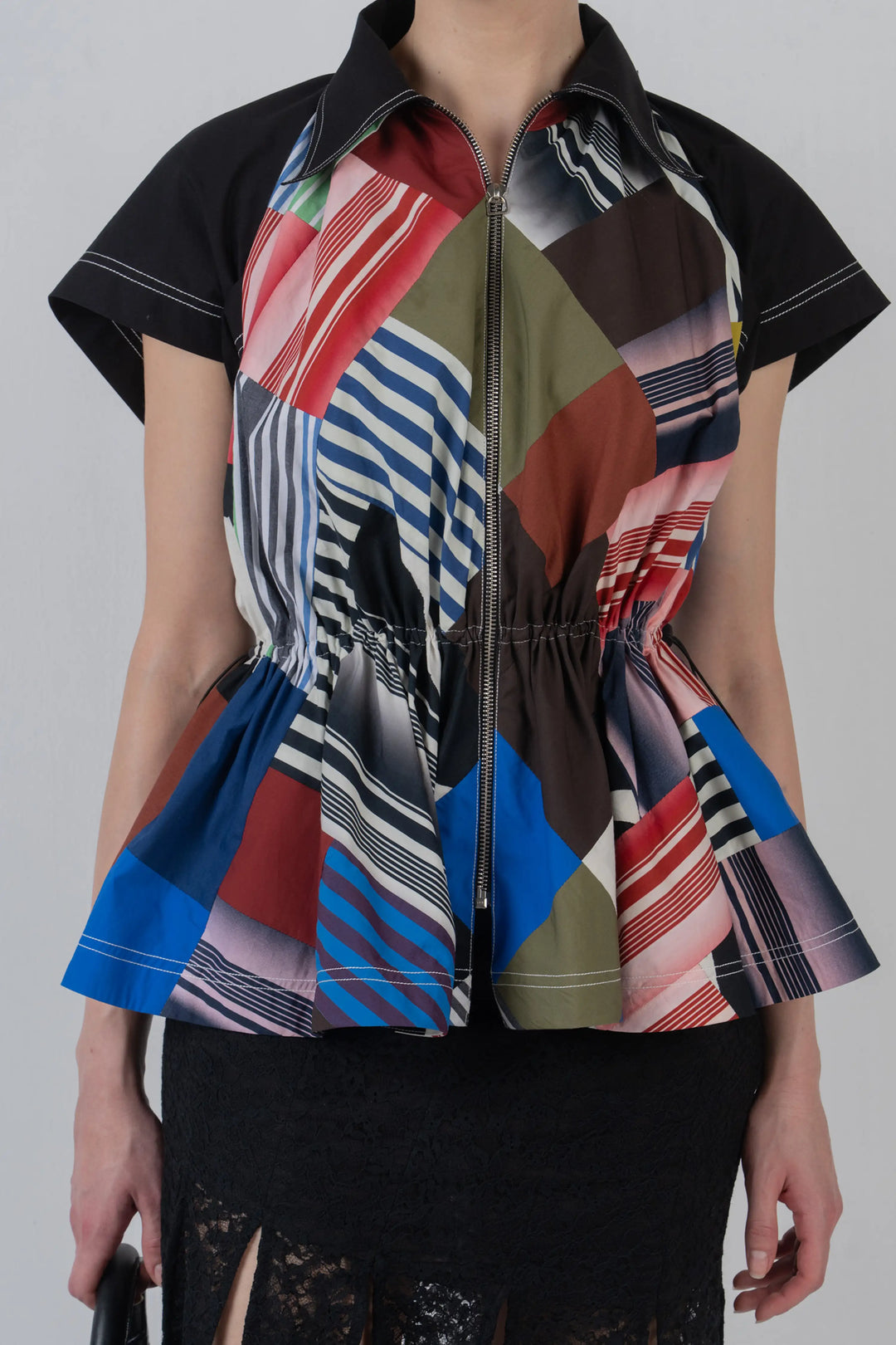 Patchwork Parka Top