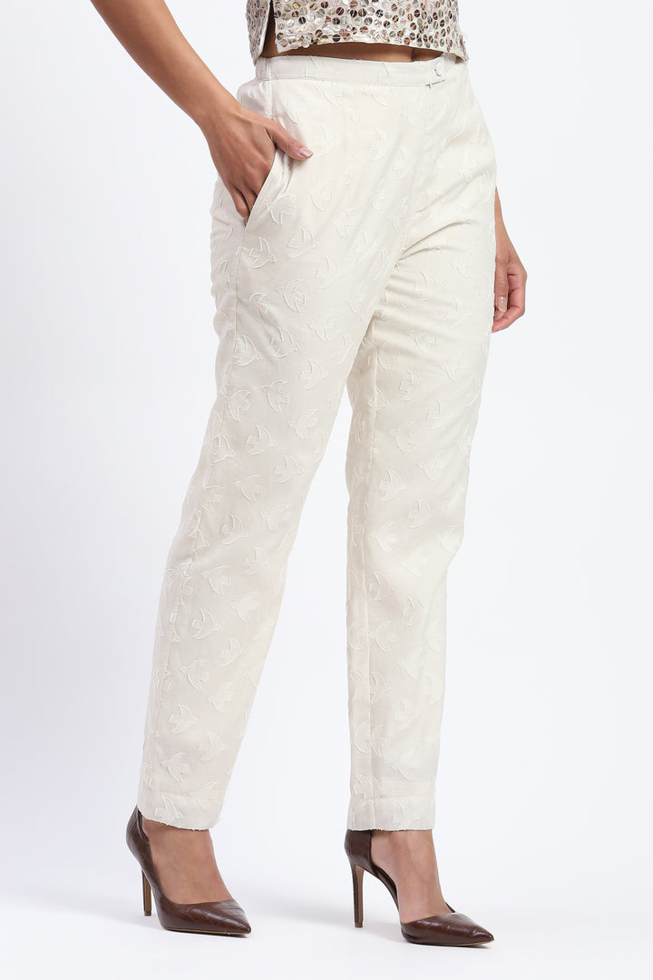Bird Cutwork Trouser