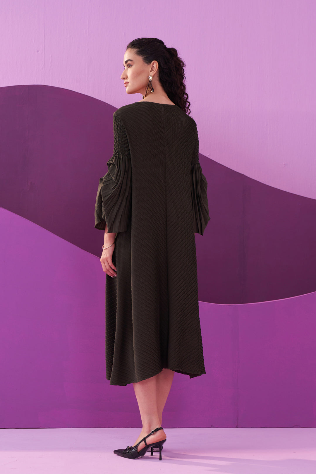 MILITARY GREEN AMELIA DRESS