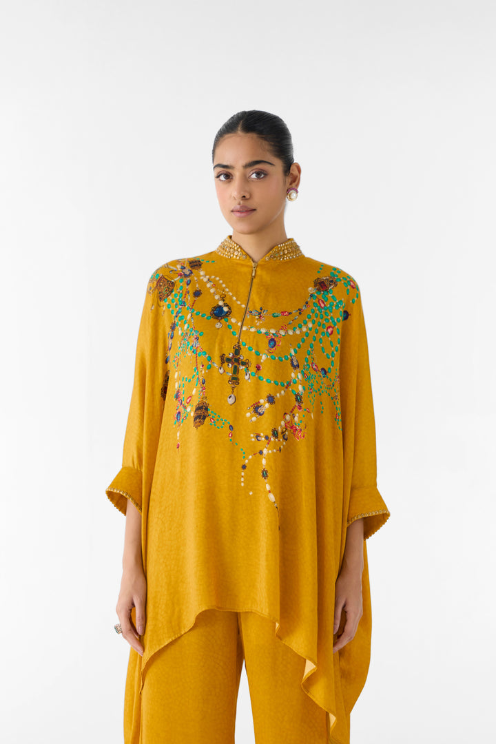 MUSTARD MAHARANI KIMONO & PANTS