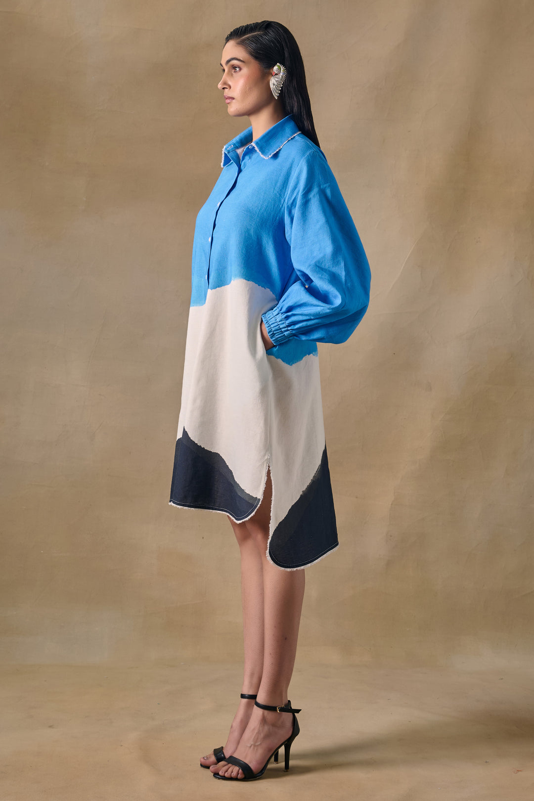 Blue Washed Shirt Dress