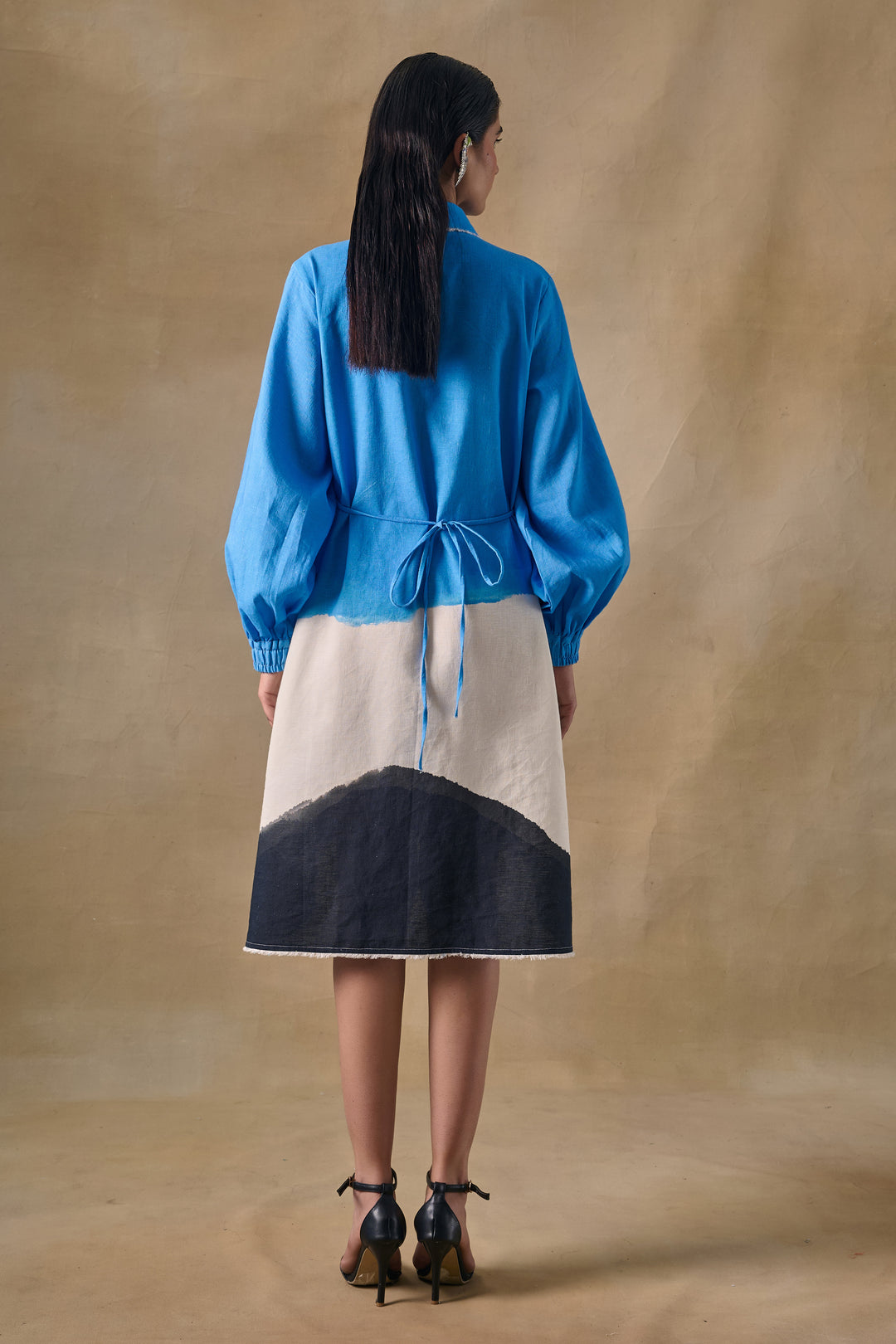 Blue Washed Shirt Dress