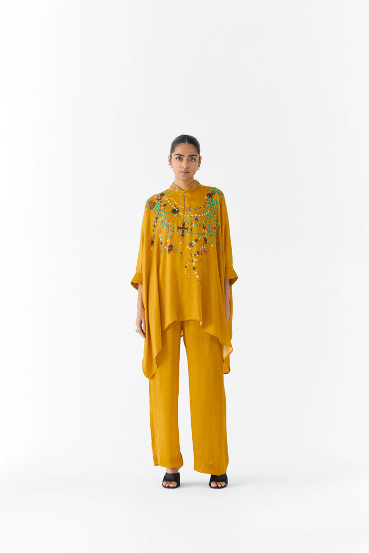 MUSTARD MAHARANI KIMONO & PANTS