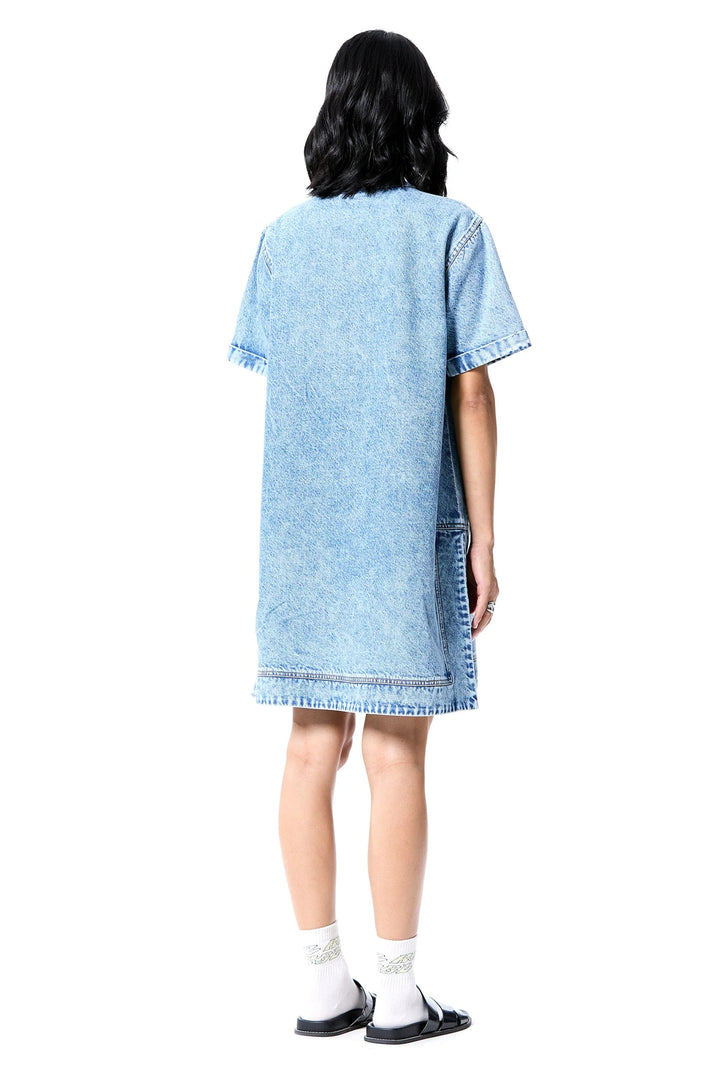 'Neo Glow' Denim Dress