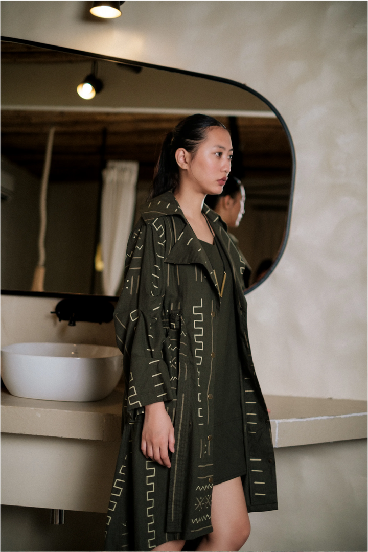 Kobe Long trench - Green