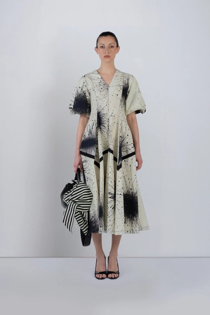 Thalia Dress In Splatter Print