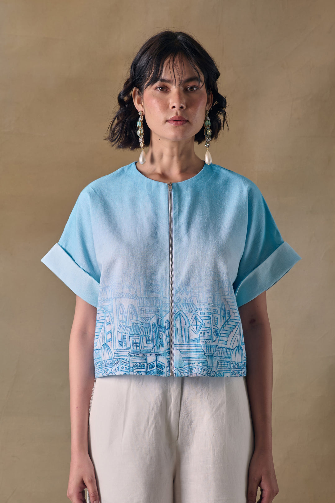 Asilah White Straight Trousers