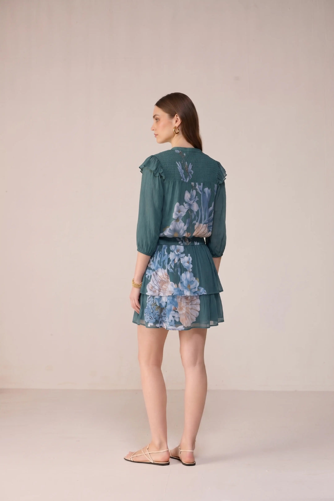 Camille Blouse Co-ord set Green