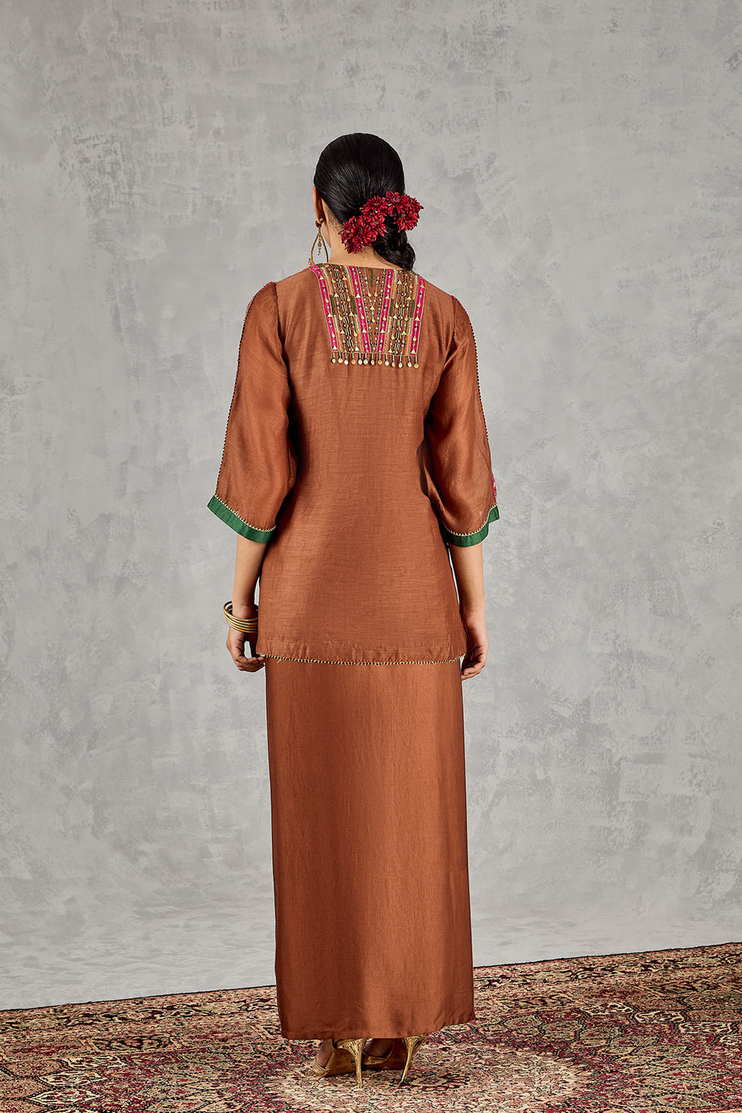 Brown Short Kurta Set