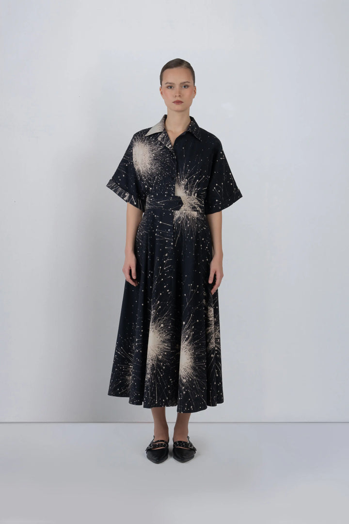 Sun Dress In Splatter Print