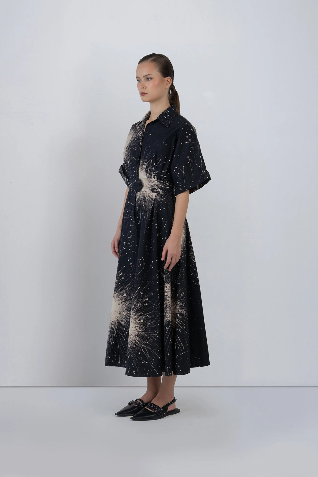 Sun Dress In Splatter Print
