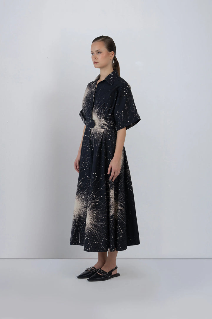 Sun Dress In Splatter Print