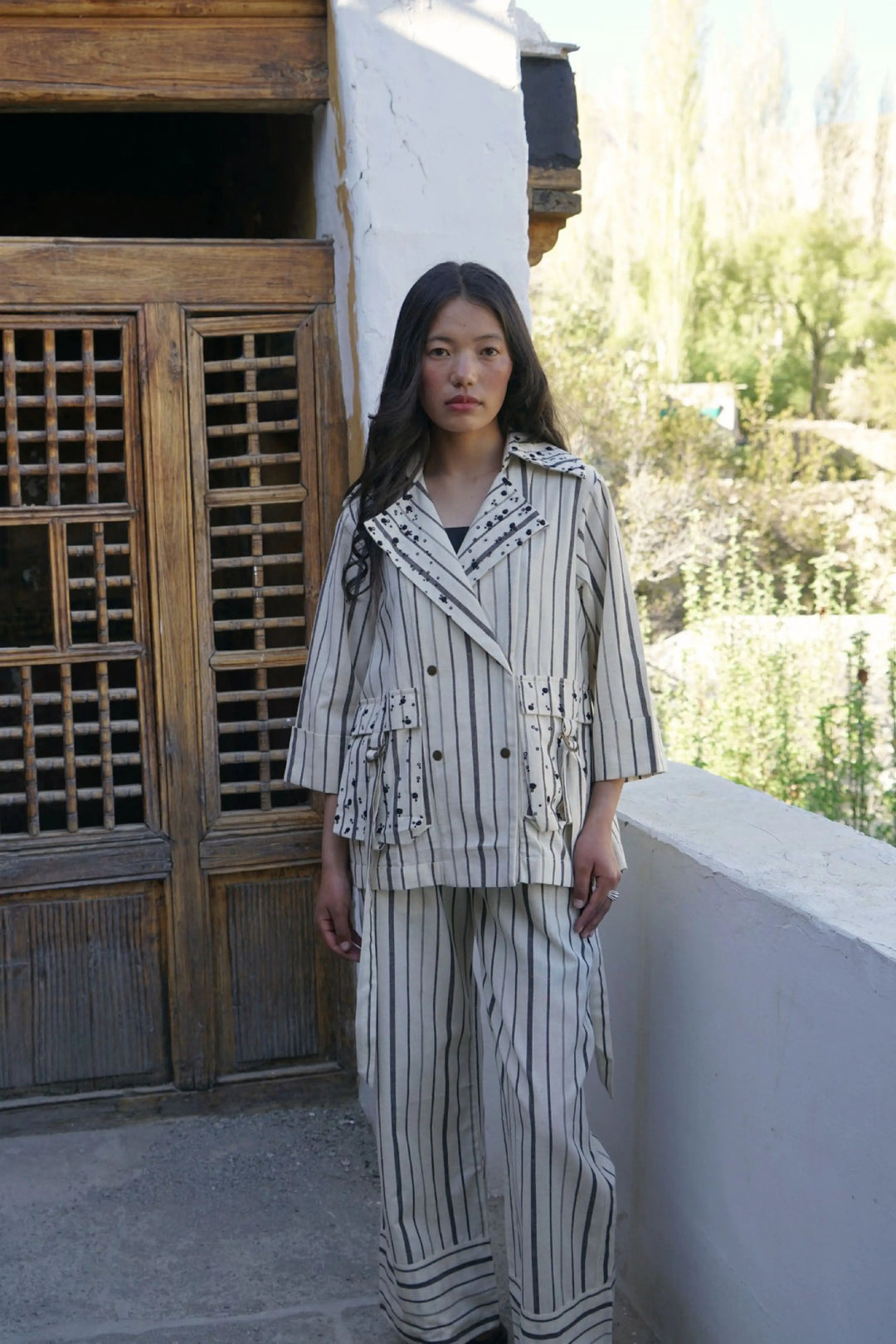 Hemis Double-Breasted Jacket – Stripe
