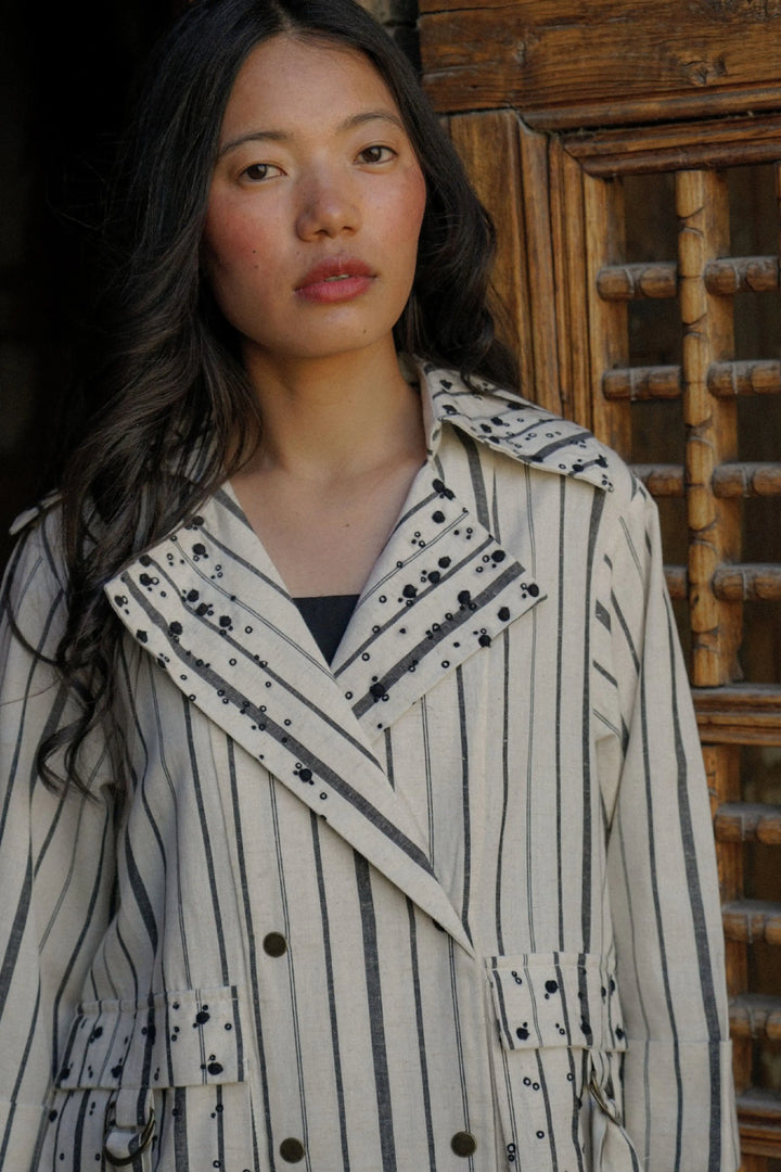Hemis Double-Breasted Jacket – Stripe