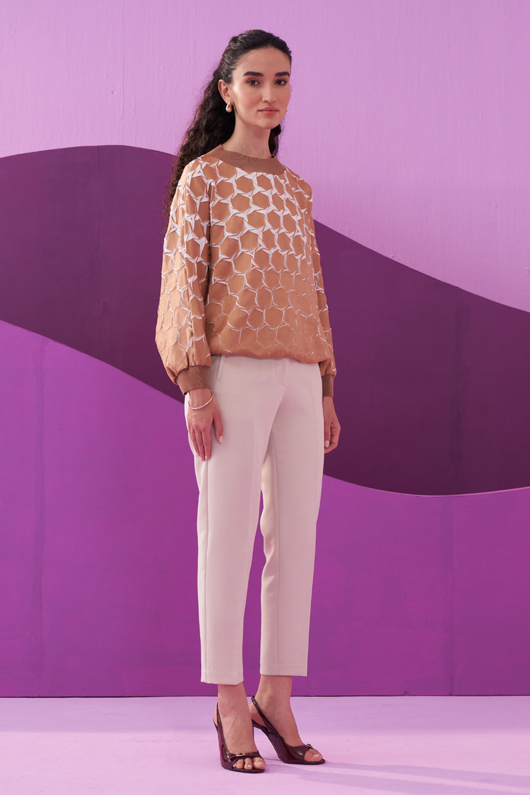 BROWN ANGNA TOP
