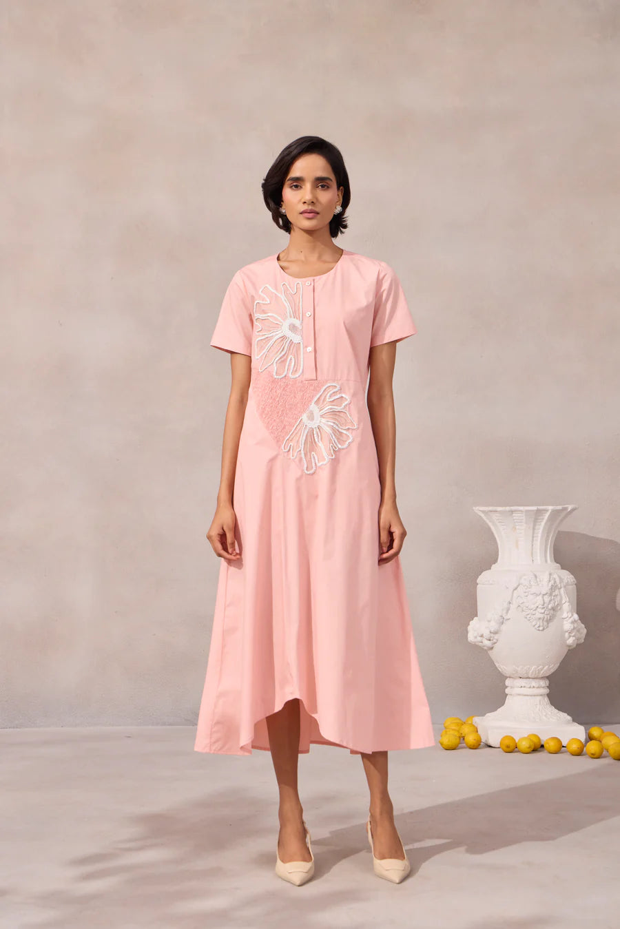 Henley Applique Dress