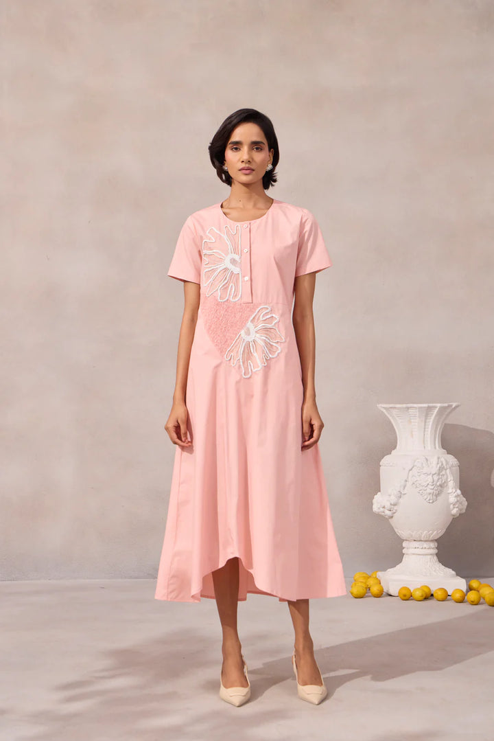 Henley Applique Dress