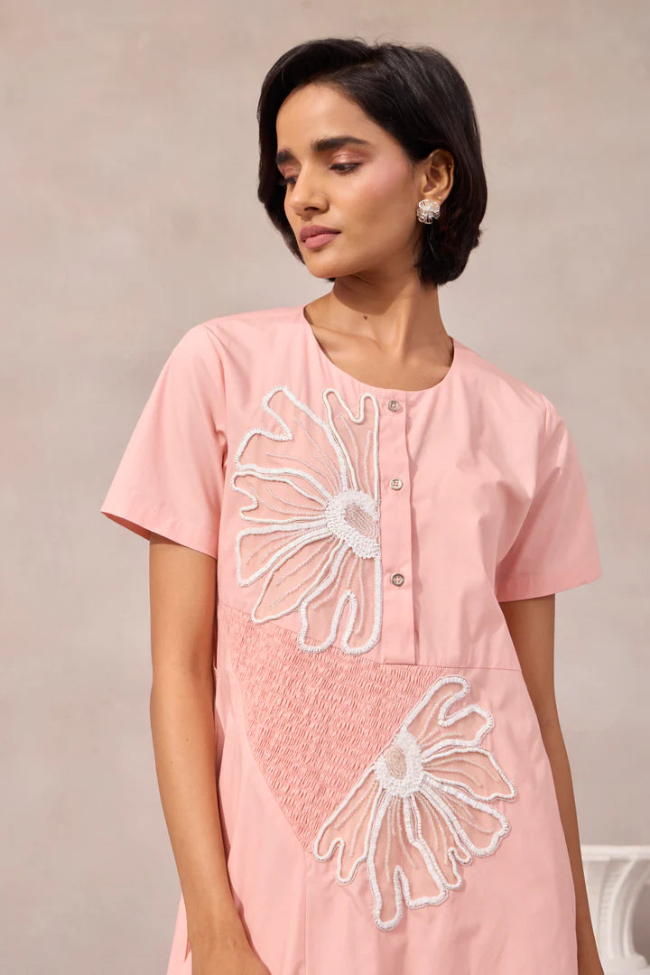 Henley Applique Dress