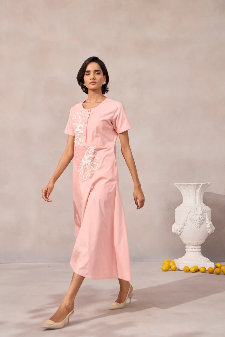 Henley Applique Dress
