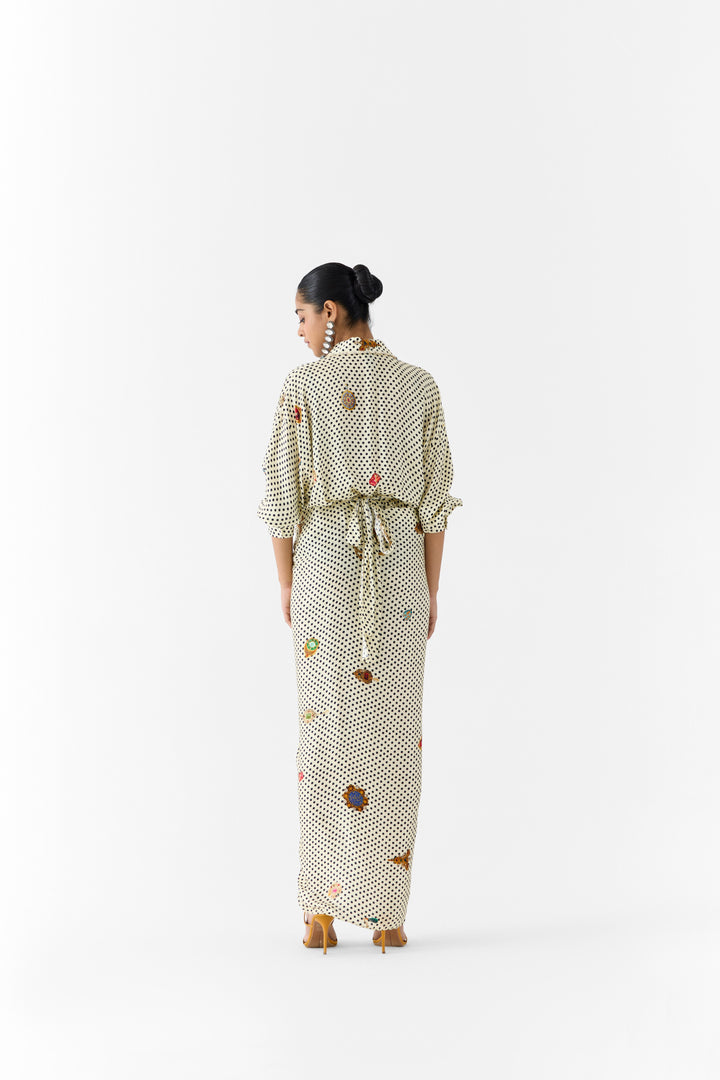 PEARL POLKA DOT SHIRT DRESS