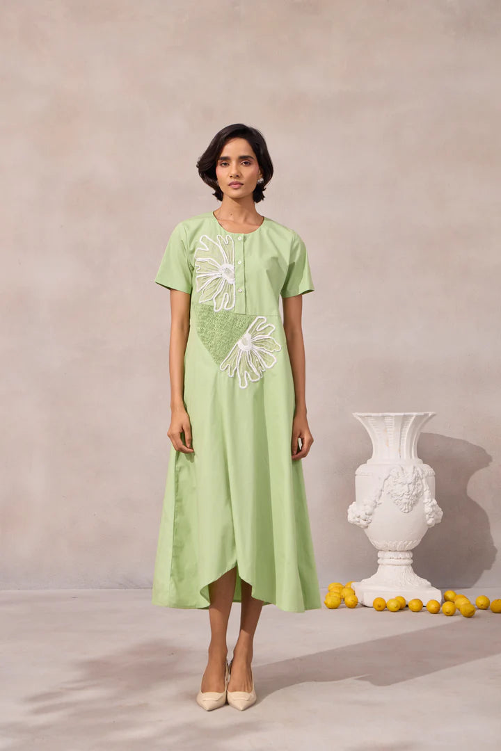 Henley Applique Dress