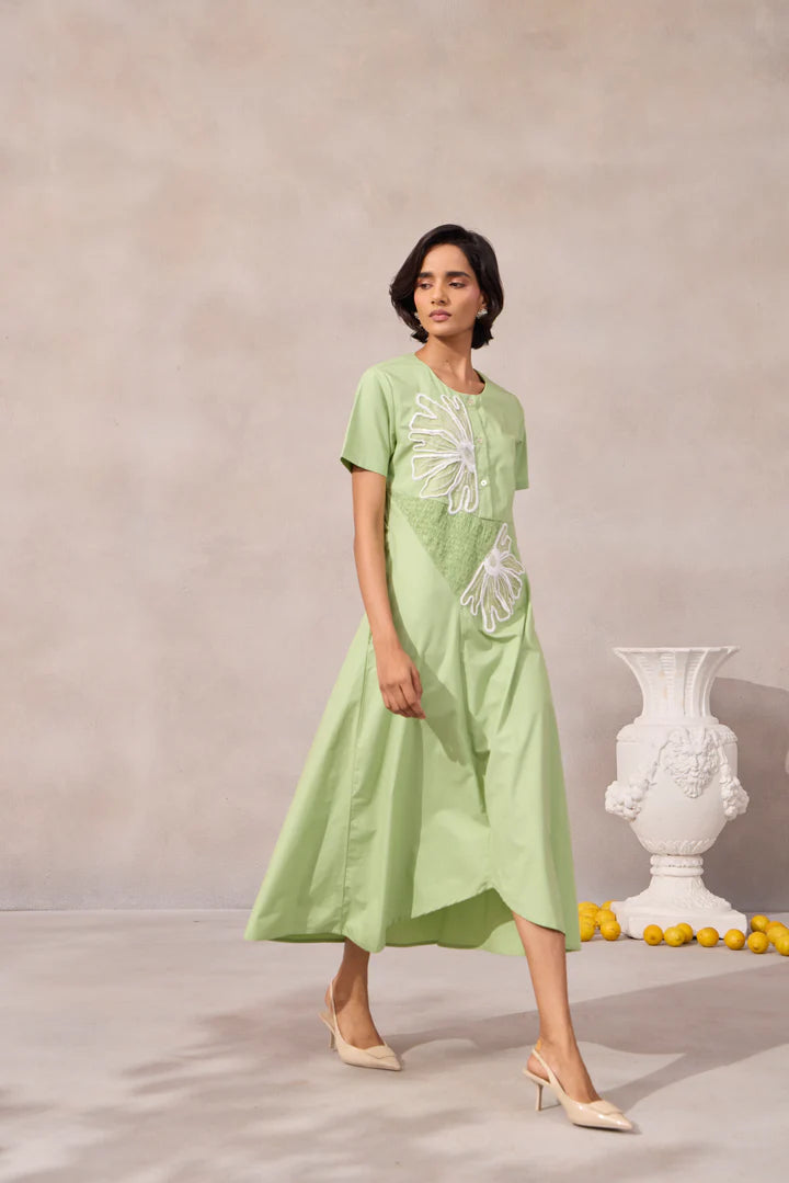 Henley Applique Dress
