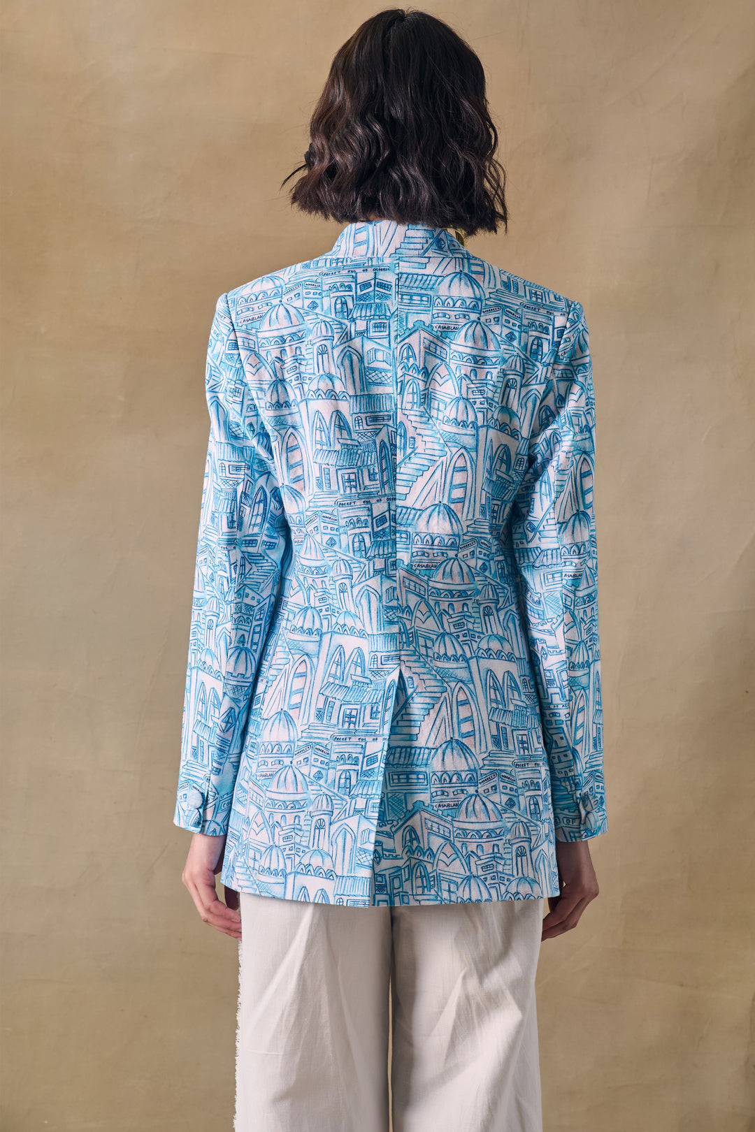 Blue Landscape Gradient Blazer