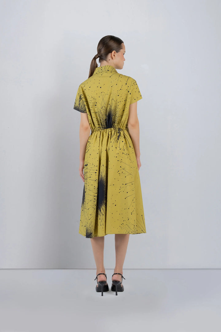 Wrap Dress in Splatter Print