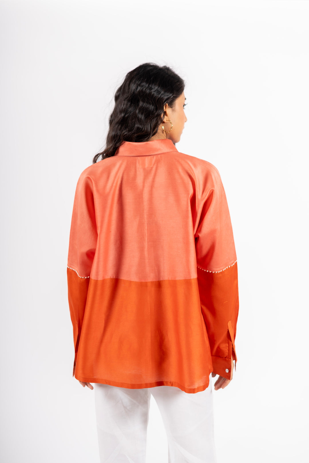 Beanie Shirt Two Tone Orange- Pink