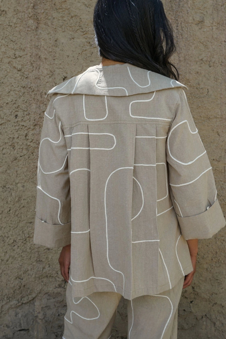 Hemis Double-Breasted Jacket – Sand