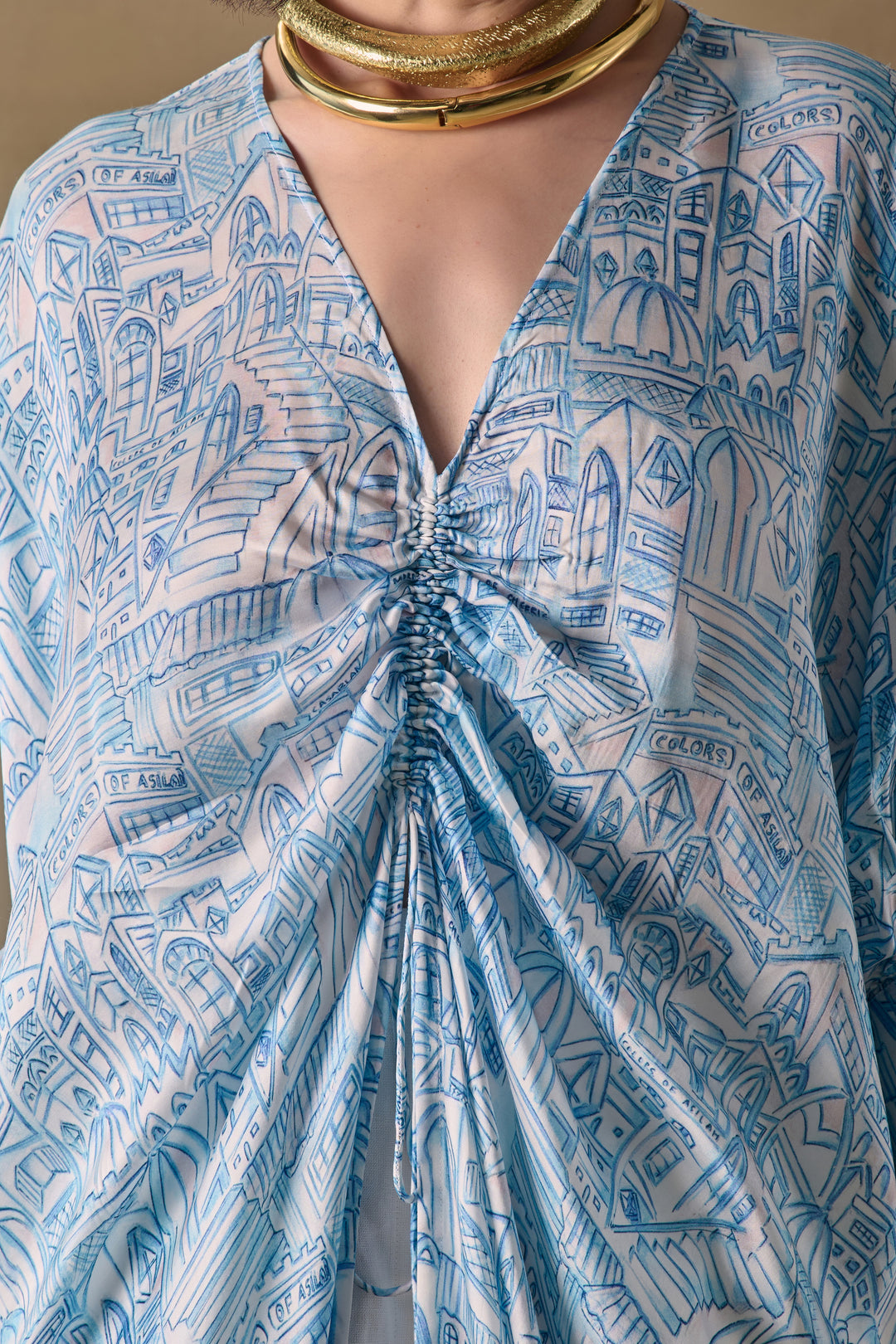 Blue Landscape Kaftan
