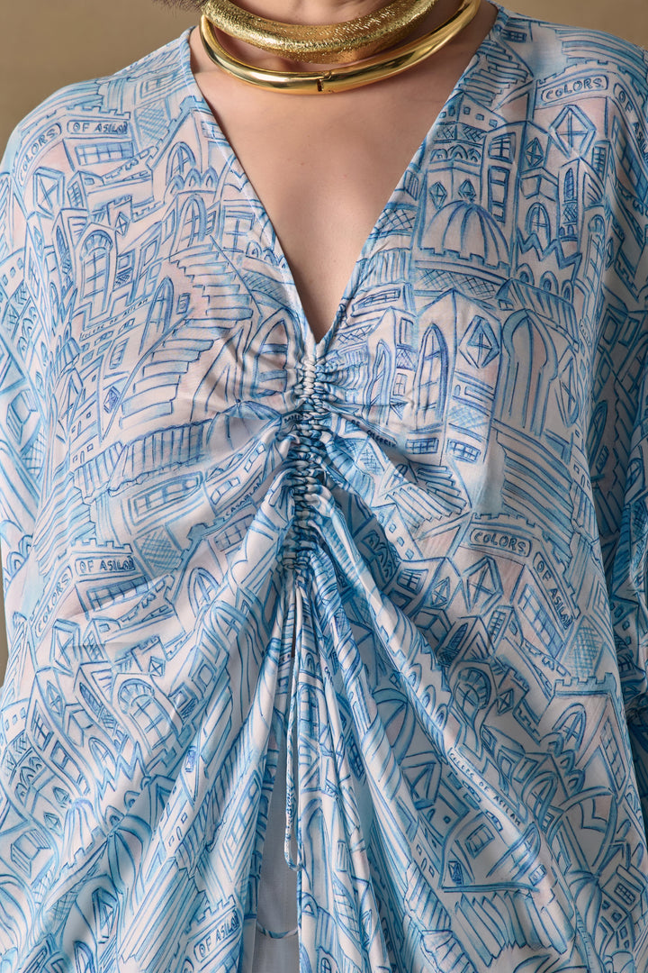 Blue Landscape Kaftan