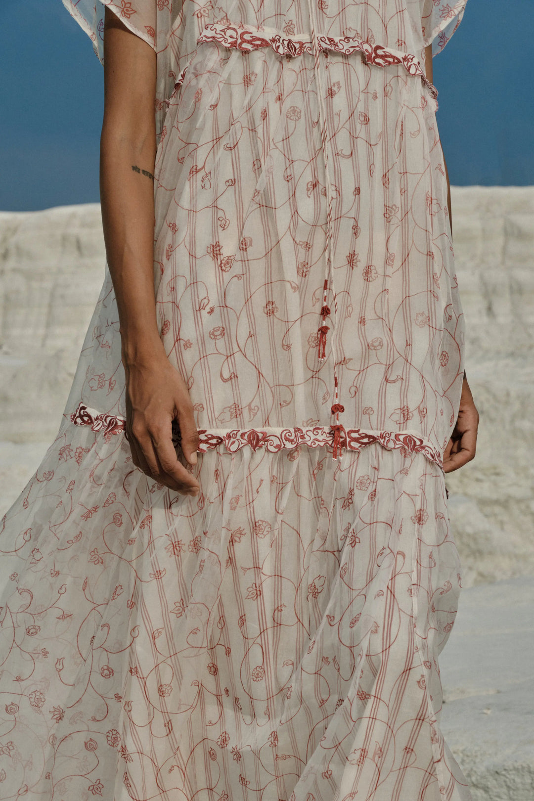 Ei Mon Organza Tier Dress