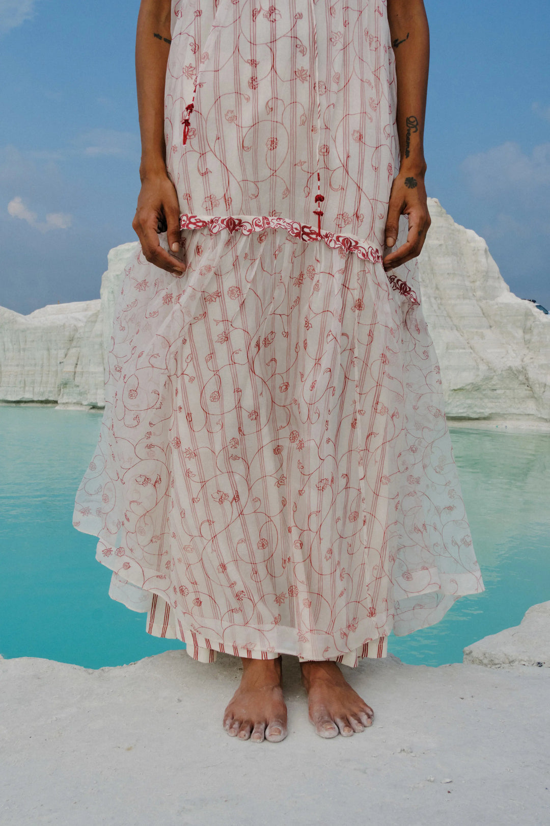 Ei Mon Organza Tier Dress