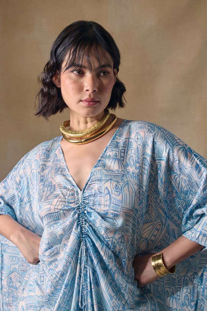 Blue Landscape Kaftan