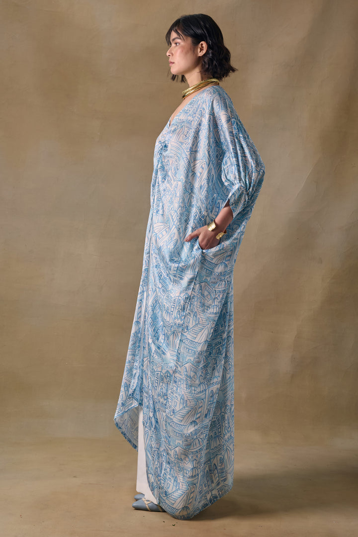 Blue Landscape Kaftan
