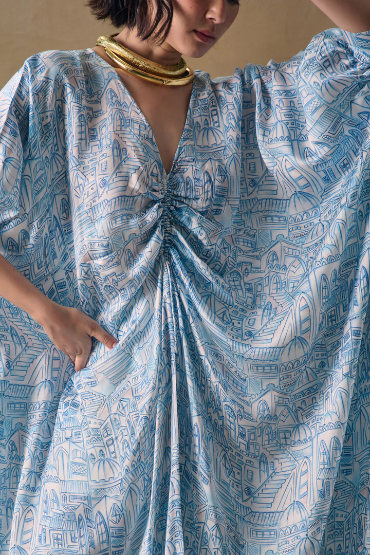 Blue Landscape Kaftan
