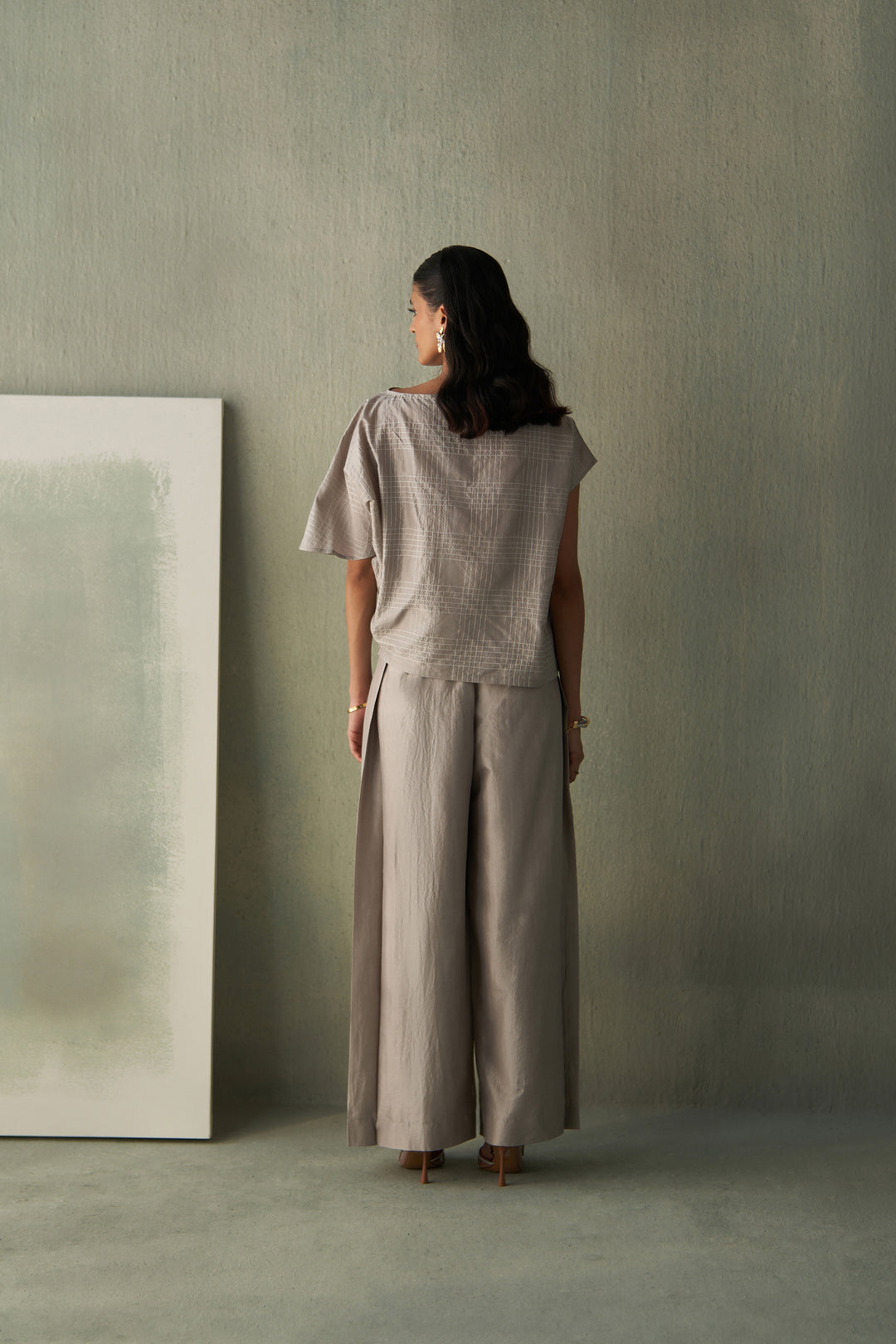 Steel Grey Silk Co-Ords