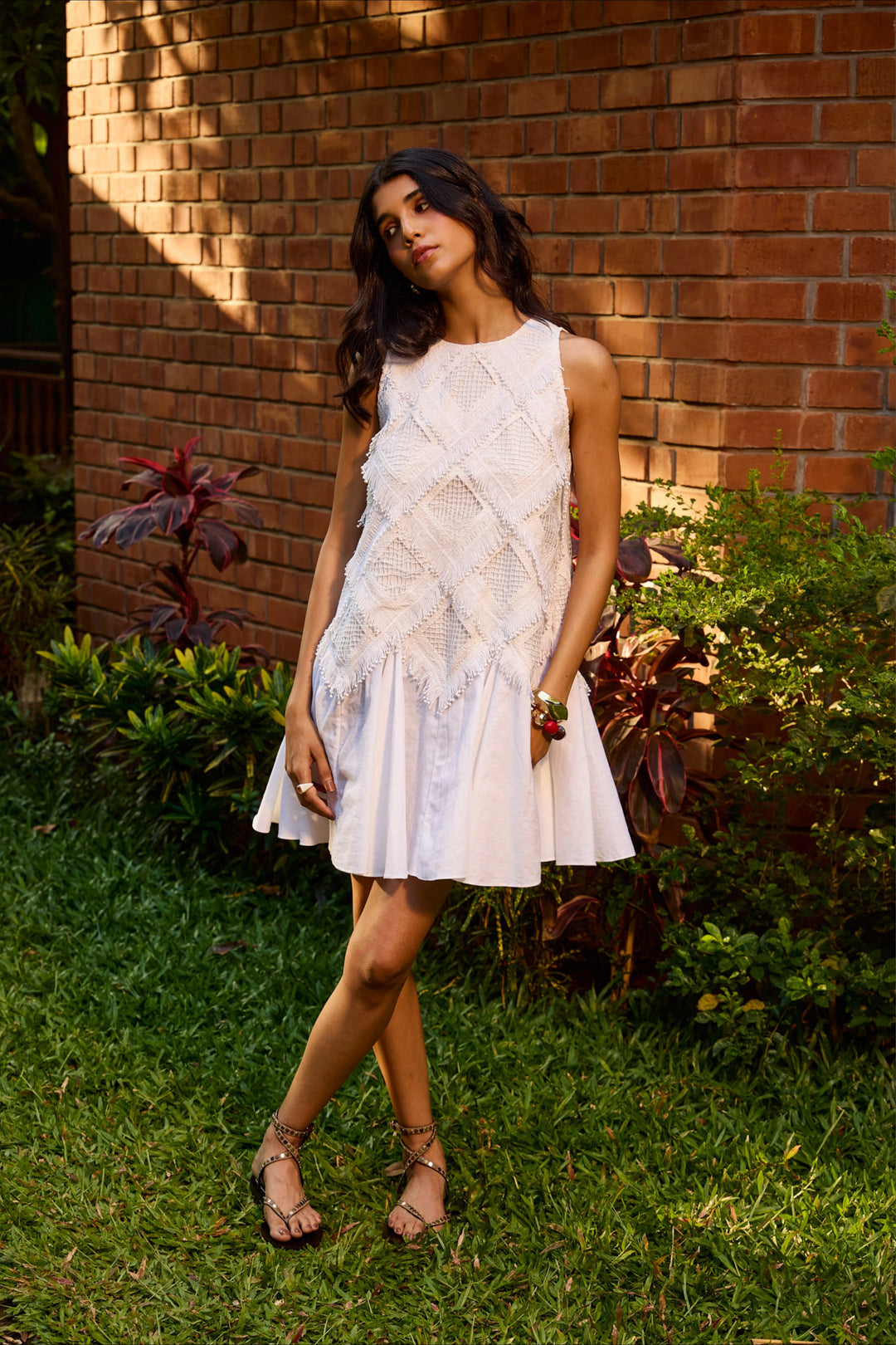 Ivory Lace Flare Shift