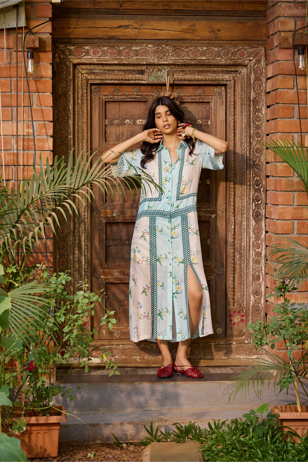 Ciel & Rosé Floral Shirt Dress