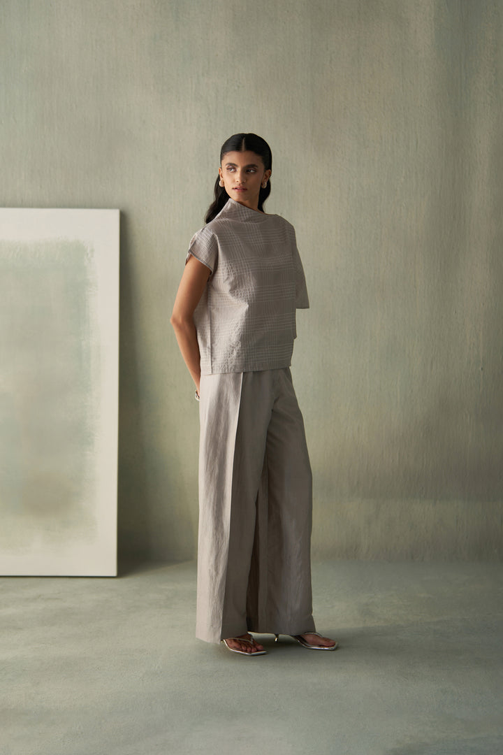 Steel Grey Silk Co-Ords