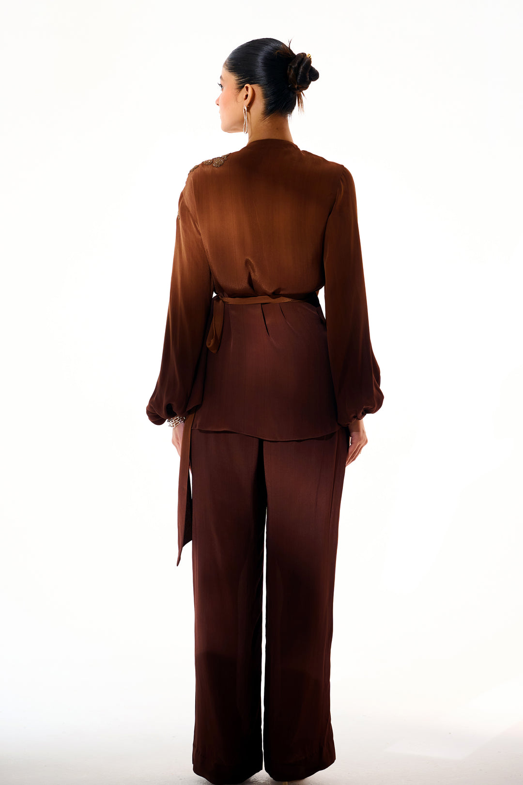 Wrap Around Coord Set- Brown